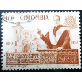 Selo postal da Colômbia de 1959 Carrasquilla 10