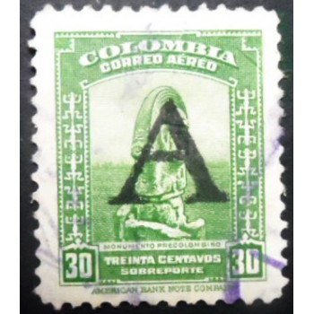 1950 Pre-Columbian Monument overprinted 30