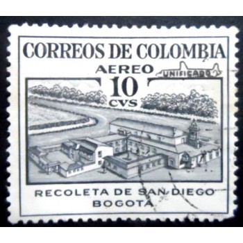 Selo postal da Colômbia de 1959 Retreat of San Diego U