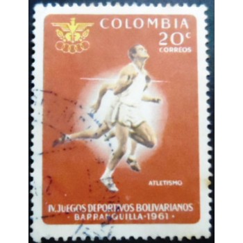 Selo postal da Colômbia de 1961 Runners