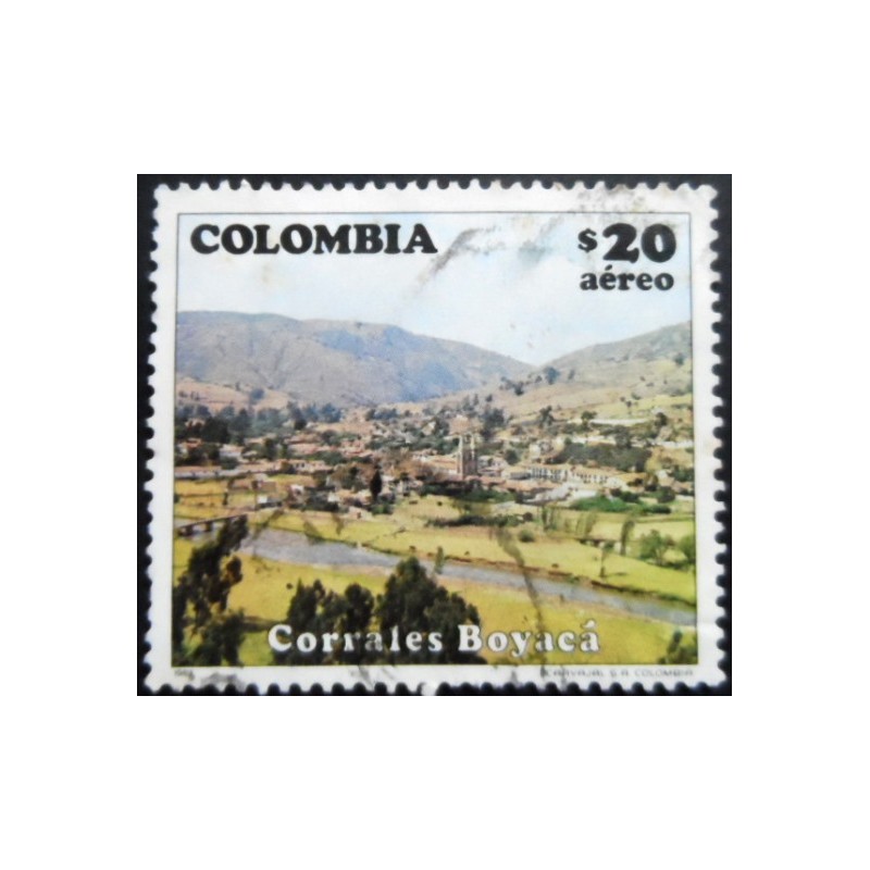 Selo postal da Colômbia de 1982 Corrales