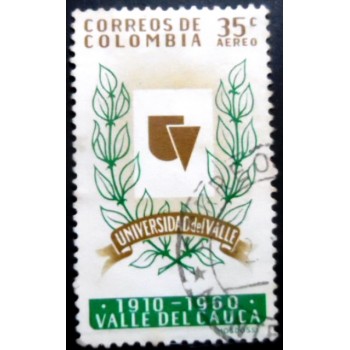 Selo postal da Colômbia de 1961 University emblem