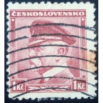 Imagem similar à do selo postal da Tchecoslováquia de 1935 Tomáš Garrigue Masaryk 1