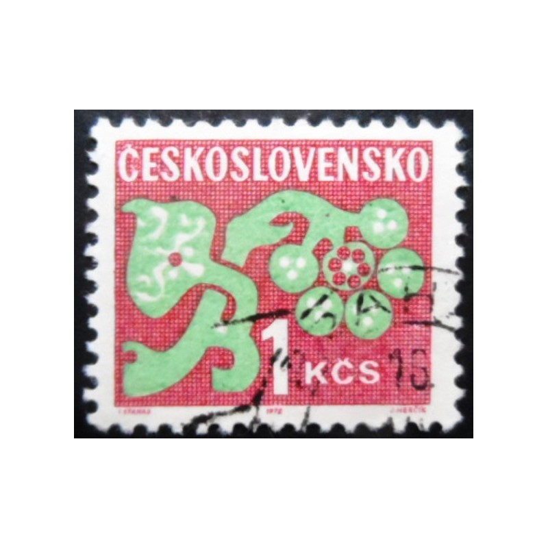 Selo postal da Tchecoslováquia de 1972 Flower Ornaments 1