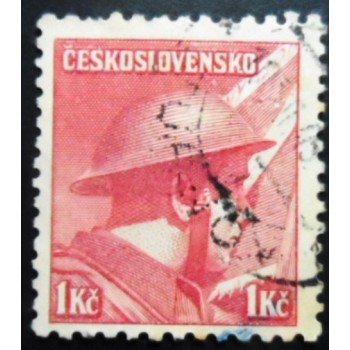 Selo postal da Tchecoslováquia de 1945 Staff captain Pravoslav Řídký