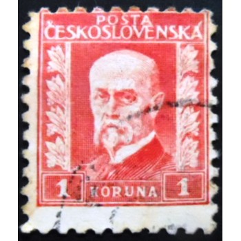 Imagem similar à do selo postal da Tchecoslováquia de 1926 Tomáš Garrigue Masaryk 1