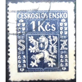 Selo postal da Tchecoslováquia de 1947 Coat of Arms 1