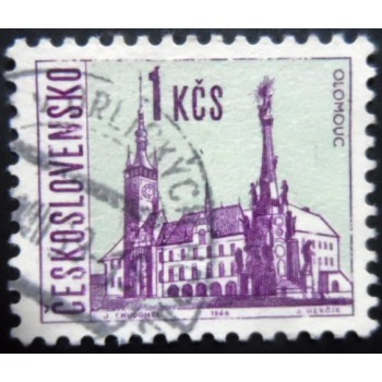 Selo postal da Tchecoslováquia de 1966 Olomouc