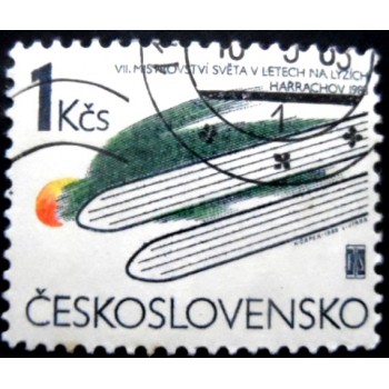 Selo postal da Tchecoslováqui de 1983 World Ski-jumping Championships