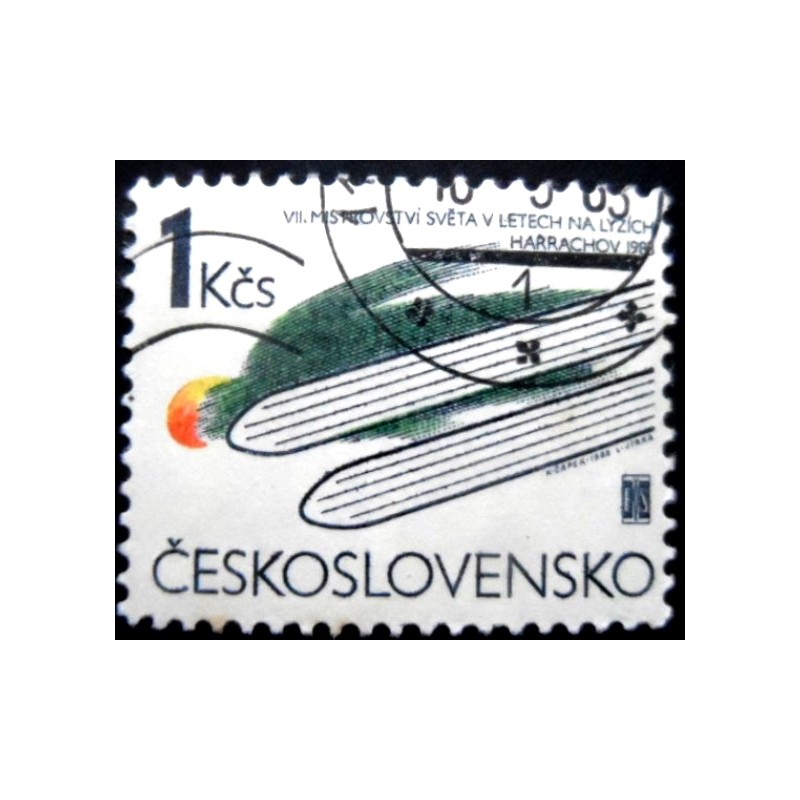 Selo postal da Tchecoslováqui de 1983 World Ski-jumping Championships