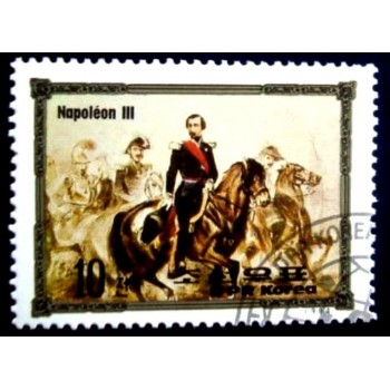 Selo postal da Coréia do Norte de 1984 Napoleon III MCC