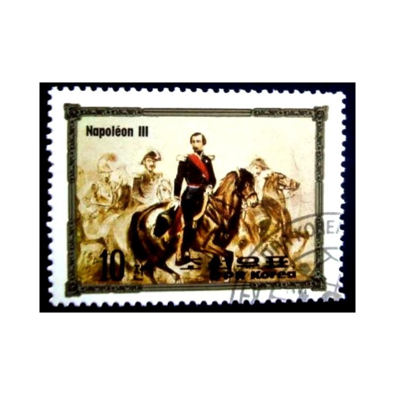 Selo postal da Coréia do Norte de 1984 Napoleon III MCC