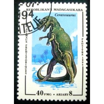 Selo postal de Madagaskar de 1994 Ceratosaurus MCC