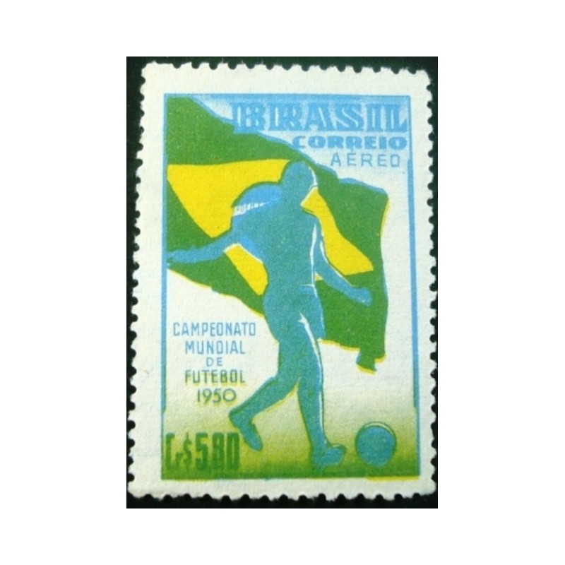 Selo postal do Brasil de 1950 Copa 1950 N