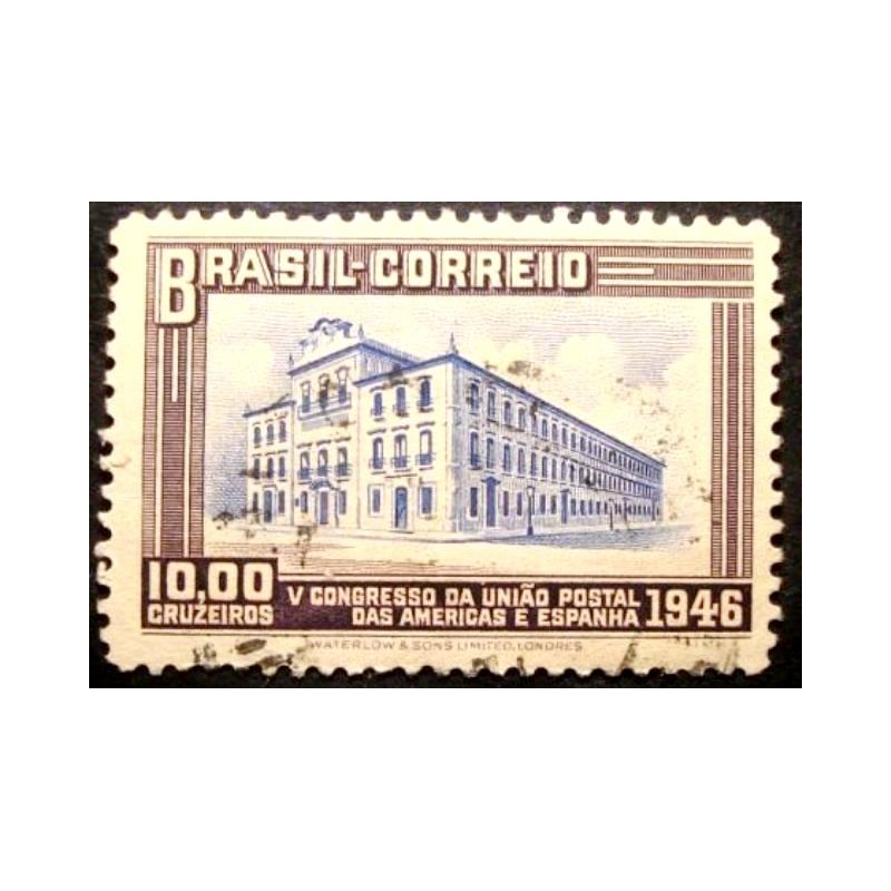 Imagem similar à do selo postal do Brasil de 1946 Congresso UPAE 10 U