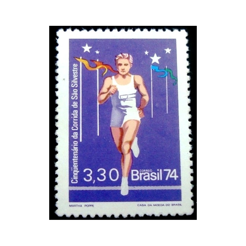 Selo postal do Brasil de 1974 São Silvestre M