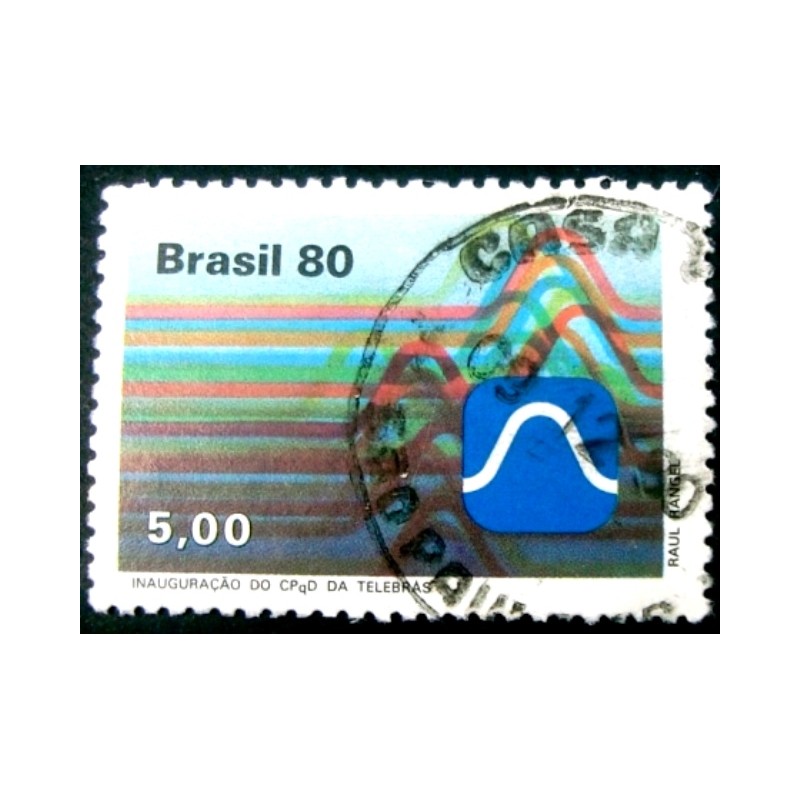 Imagem similar à do selo postal do Brasil de 1980 Telebrás U