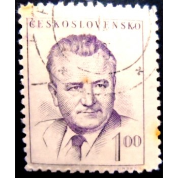 Imagem similar à do selo postal da Tchecoslováquia de 1953 Klement Gottwald 1