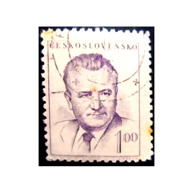 Imagem similar à do selo postal da Tchecoslováquia de 1953 Klement Gottwald 1