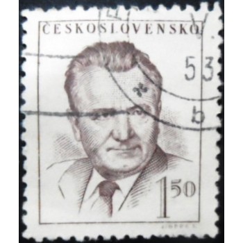 Selo postal da Tchecoslováquia de 1948 Klement Gottwald 1,50