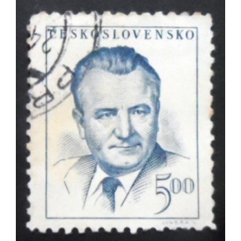 Selo postal da Tchecoslováquia de 1948 Klement Gottwald 5