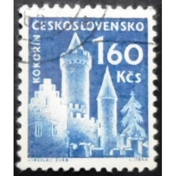 Imagem similar à do selo postal da Tchecoslováquia de 1960 Kokořín Castle