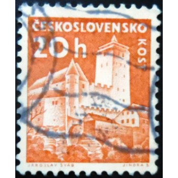 Imagem similar à do selo postal da Tchecoslováquia de 1960 Kost Castle