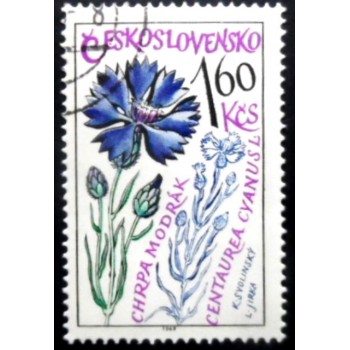 Selo postal da Tchecoslováquia de 1964 Marsh gentian