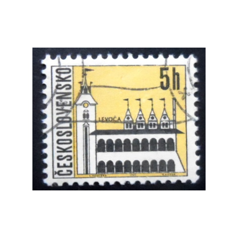 Selo postal da Tchecoslováquia de 1965 Levoča