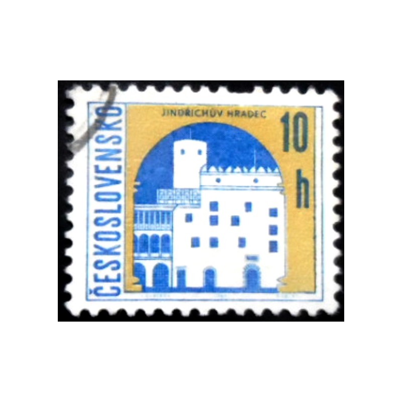 Selo postal da Tchecoslováquia de 1965 Jindřichův Hradec