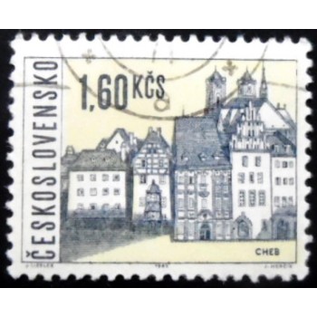 Selo postal da Tchecoslováquia de 1965 Cheb