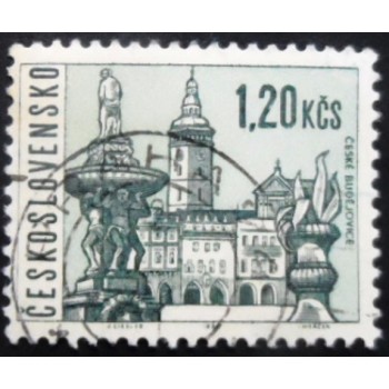 Selo postal da Tchecoslováquia de 1965 České Budějovice