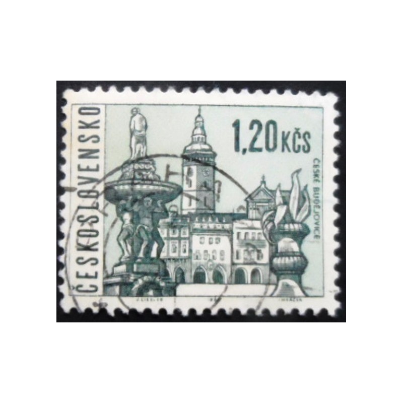 Selo postal da Tchecoslováquia de 1965 České Budějovice