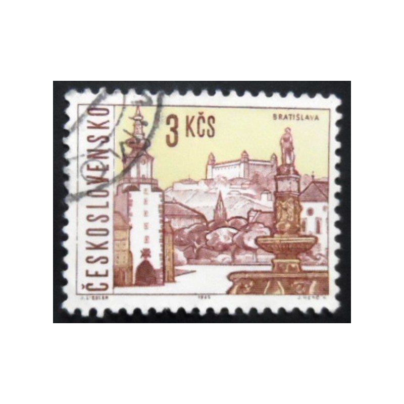 Selo postal da Tchecoslováquia de 1965 Bratislava