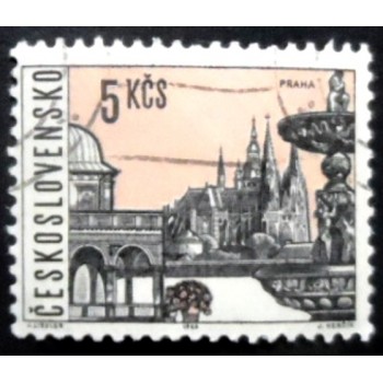 Selo postal da Tchecoslováquia de 1965 Prague