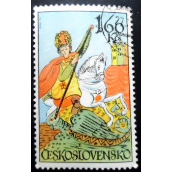 Selo postal da Tchecoslováquia de 1972 St. George