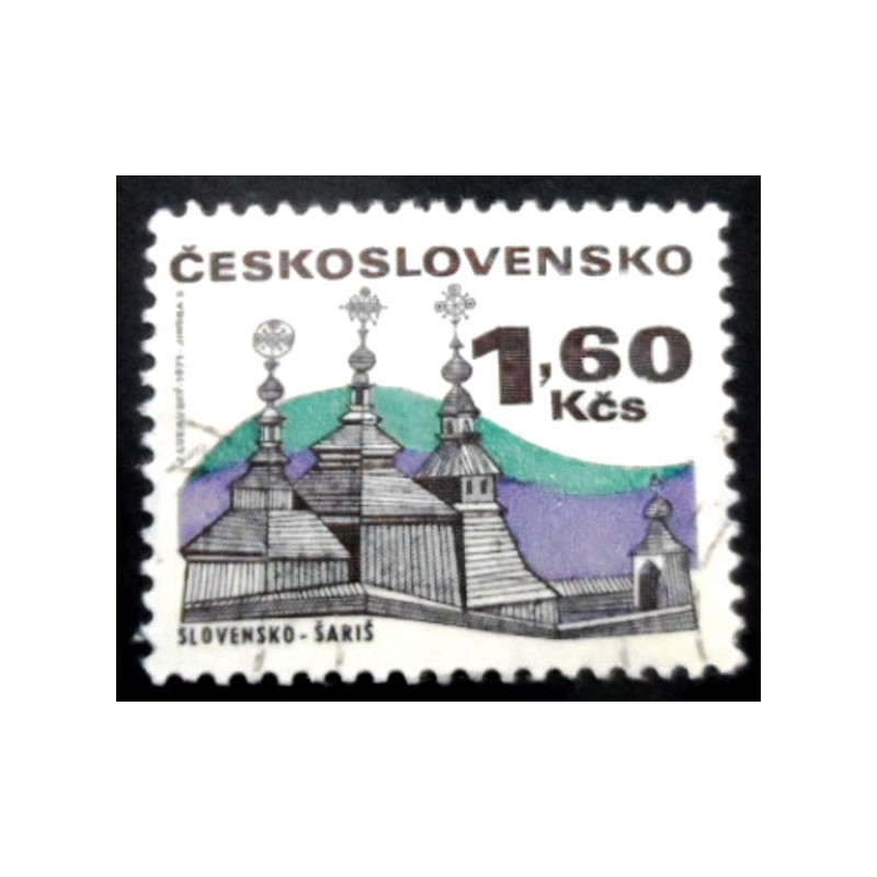 Selo postal da Tchecoslováquia de 1971 Slovakia