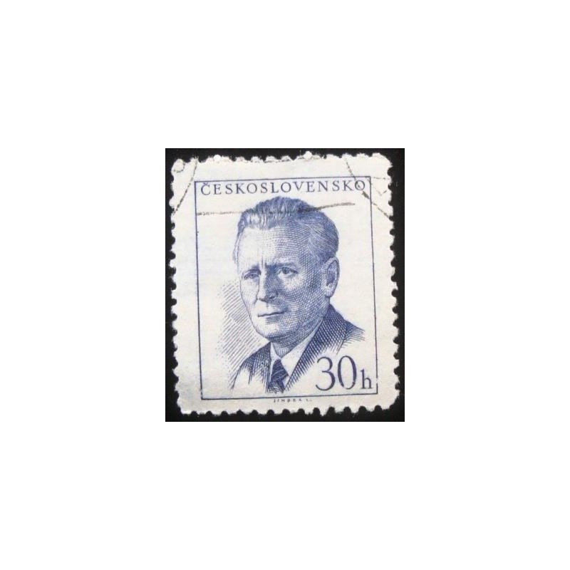 Imagem similar à do selo postal da Tchecoslováquia de 1958 Antonín Novotný 30