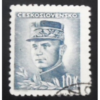 Imagem similar à do selo postal da Tchecoslováquia de 1945 Milan Rastislav Štefánik 10