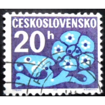 Selo postal da Tchecoslováquia de 1972 Flower Ornaments 20