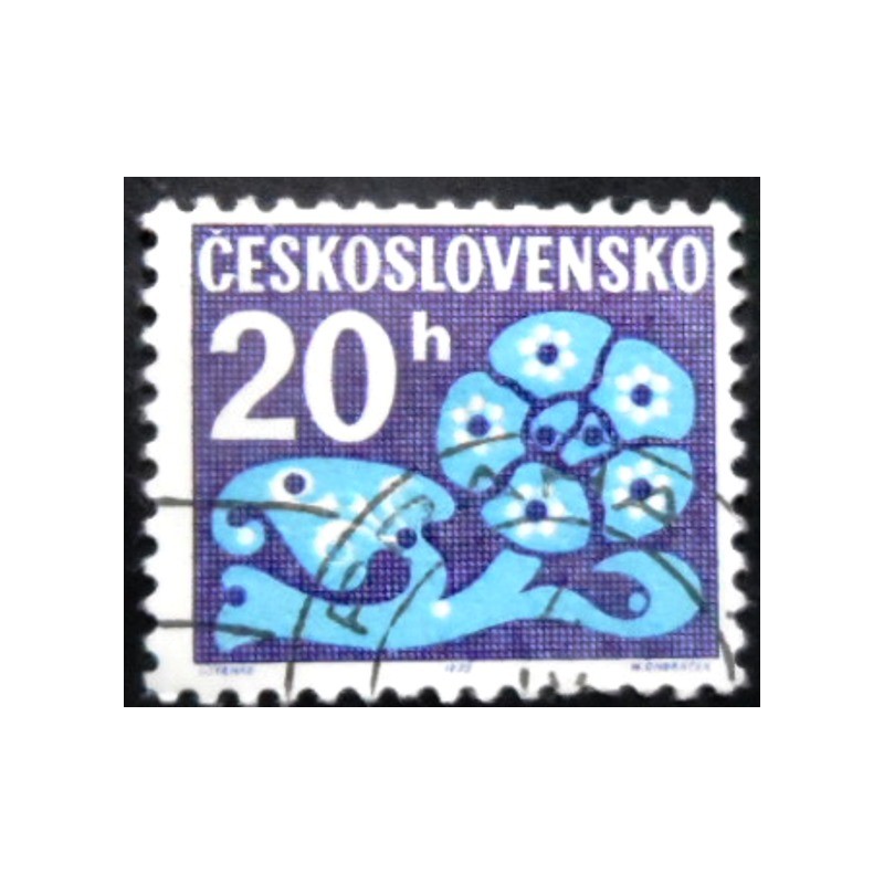 Selo postal da Tchecoslováquia de 1972 Flower Ornaments 20