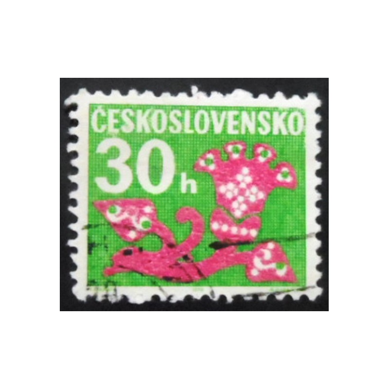 Selo postal da Tchecoslováquia de 1972 Flower Ornaments 30