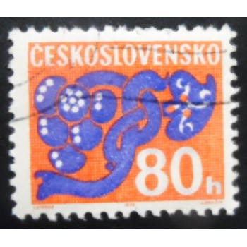 Selo postal da Tchecoslováquia de 1972 Flower Ornaments 80