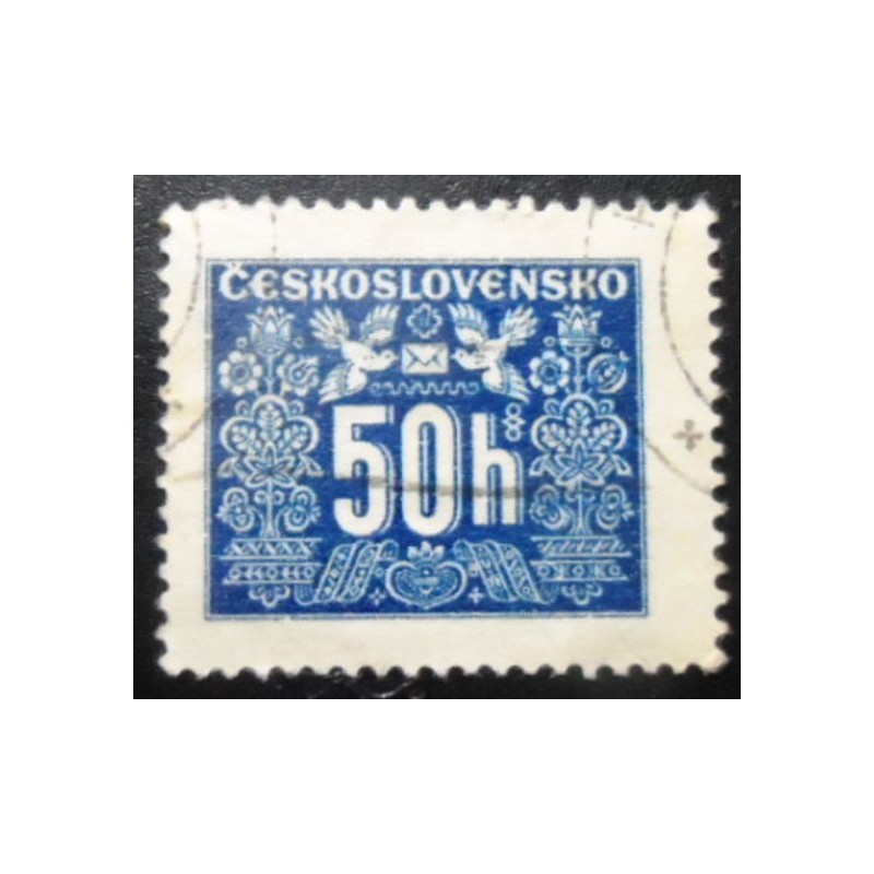 Selo postal da Tchecoslováquia de 1946 Art Nouveau Ornament