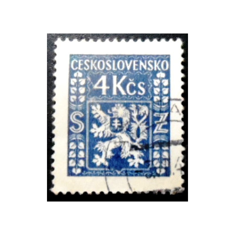 Selo postal da Tchecoslováquia de 1947 Coat of Arms