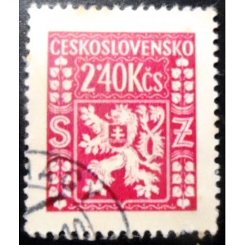 Selo postal da Tchecoslováquia de 1947 Coat of Arms 2,40