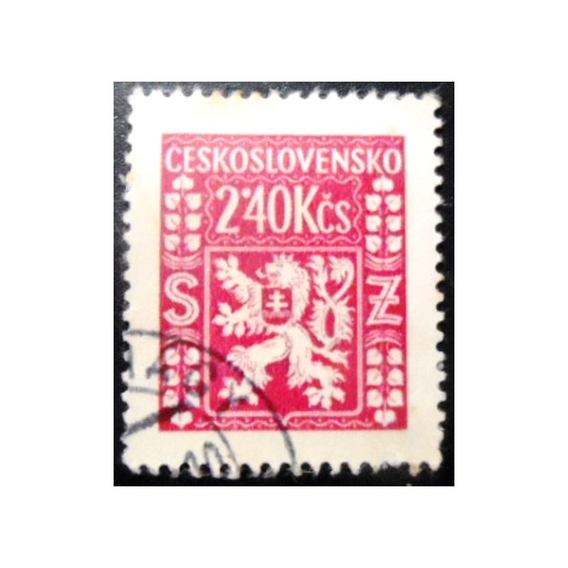 Selo postal da Tchecoslováquia de 1947 Coat of Arms 2,40