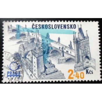 Selo postal da Tchecoslováquia de 1976 Praga 1978