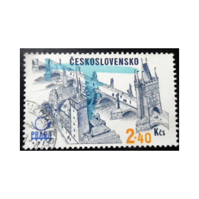 Selo postal da Tchecoslováquia de 1976 Praga 1978