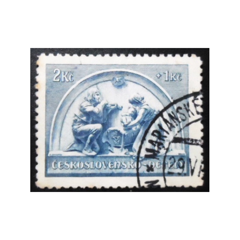 Selo postal da Tchecoslováquia de 1937 Lullaby